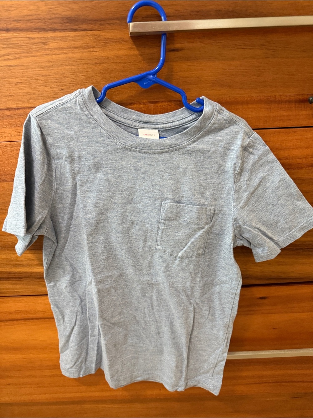 Hanna Andersson Heather Gray Short Sleeve Pocket Tee